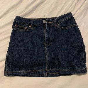 Jean mini skirt